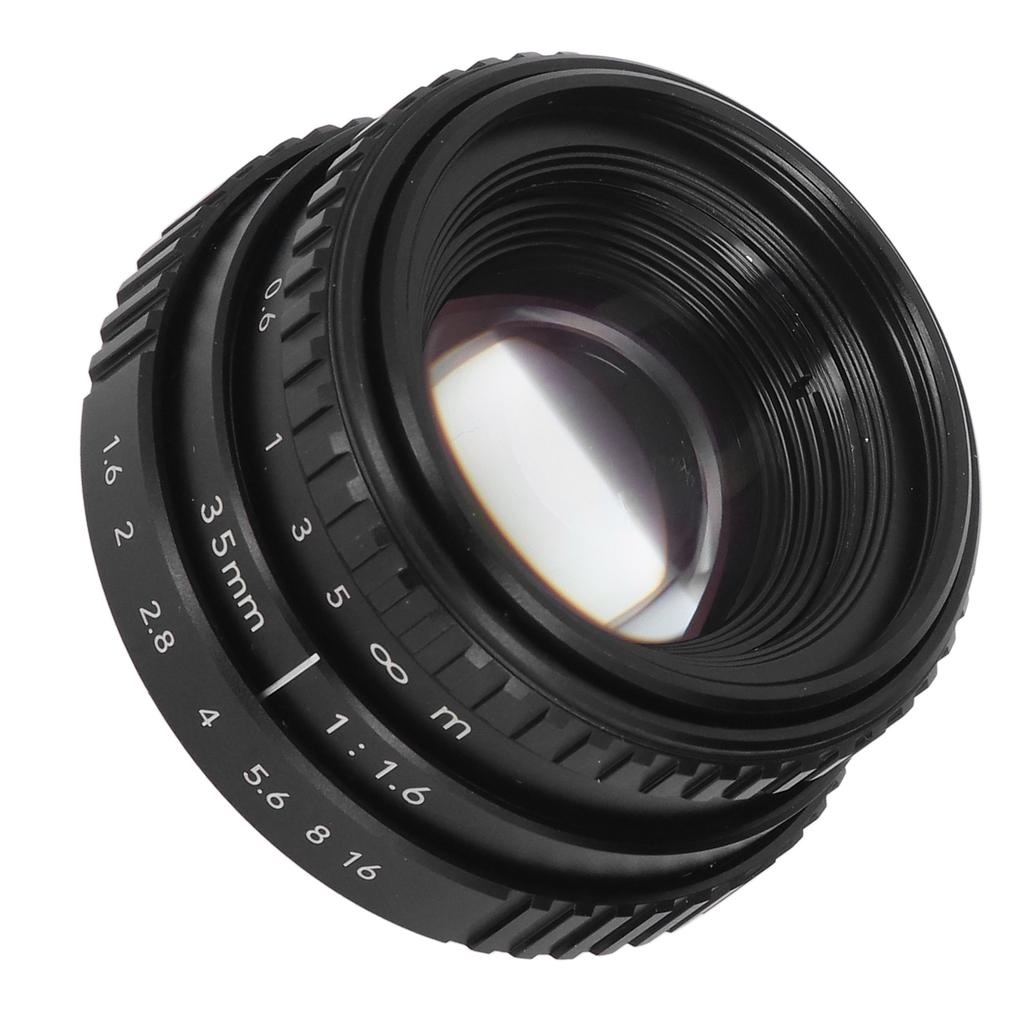 35mm F1.6 APS C Manual Focusing Lens Aluminum Alloy Frame Multi Layer Coated Camera Lens