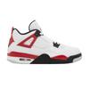 Детские кроссовки Jordan 4 Retro Red Cement (GS) Белый/Огненно-красный/Черный/Нейтральный серый