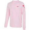 Nike Valentines Day Series Solid Color Crew Neck Casual Long Sleeve T-Shirt Men Tops Foam-Pink FV3994-663