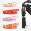 New Korean Version of Multi-color Alloy Pin Buckle Thin Belt for Women Fashion Versatile Decorative Dress Sweater PU Small Belt
