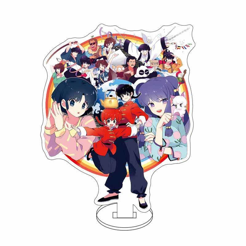 НОВИНКА 15 см Ranma 1/2 Акриловая фигурка-подставка Тэндо Аканэ Хибики Рёга Аниме Модель Пластина Стоячий знак ГОРЯЧИЙ Мультяшная кукла Спальня