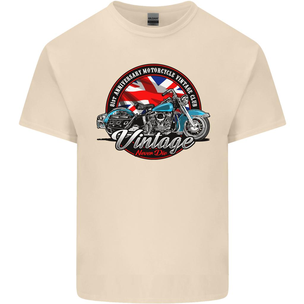 British Motorcycle Union Jack Flag Biker Chopper Unisexs Light Cotton TShirt