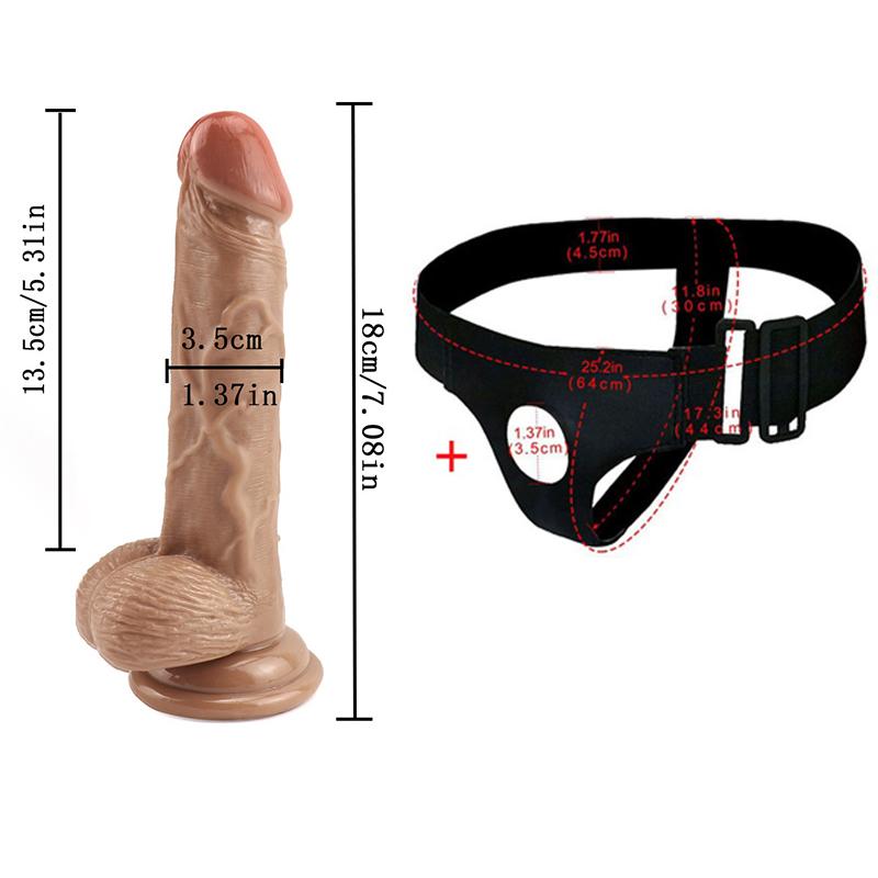 Dildo MoDi Realistic Strapon Dildo Penis Adult Sex Toys For Women Lesbian Men Gay 18+