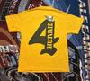 4Hunnid Shirt YG Gold Yellow Hip Hop Rap Mens Medium Short Sleeve Double Sided