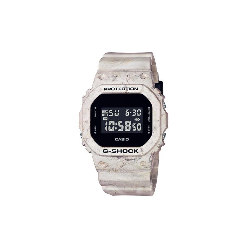 Casio Серия G-SHOCK Квадратный Земляной Цвет Простой Наручные Часы для Активного Отдыха и Спорта Кварцевый Механизм Ремешок из Смолы Японские и Корейские Часы Мужские Часы Черный DW-5600WM-5PRD