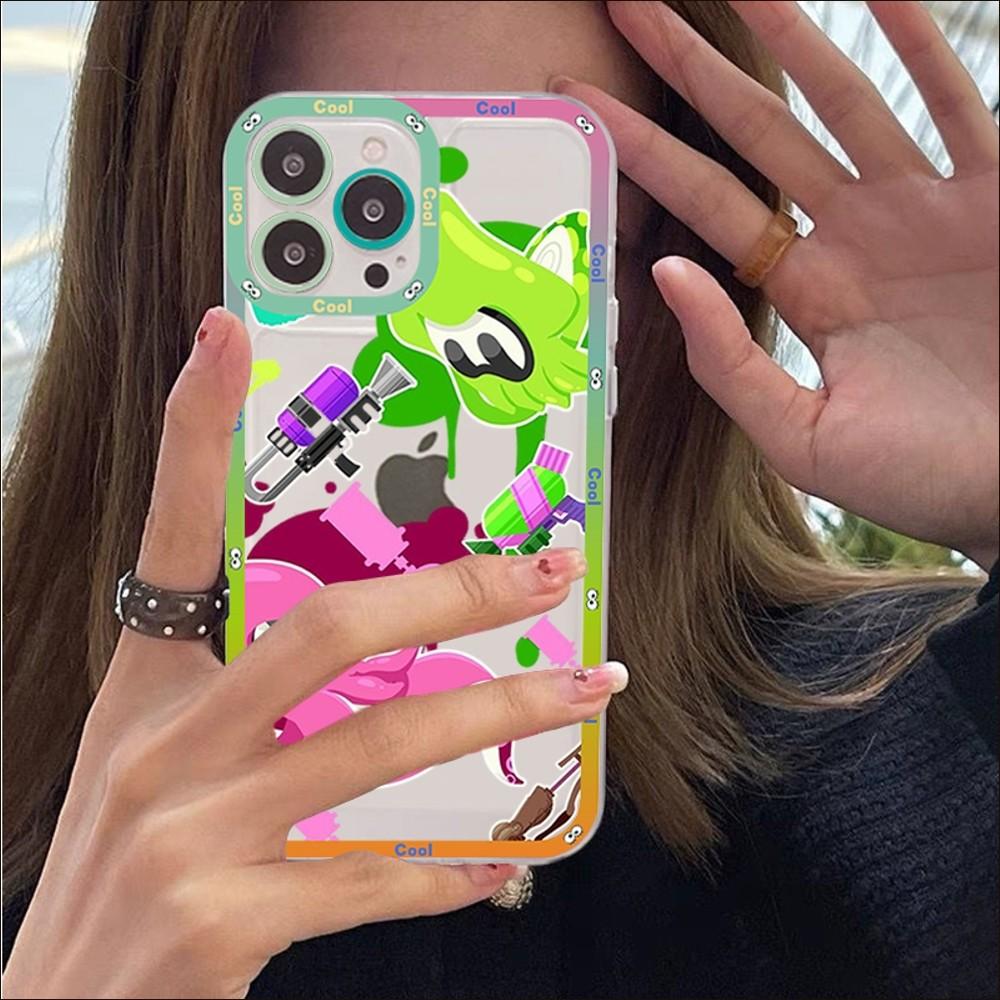 Чехол для телефона Splatoons для iPhone 14 13 12 11 Pro Max Mini X Xs XR 6 7 8 Plus SE 2020 Прозрачный чехол