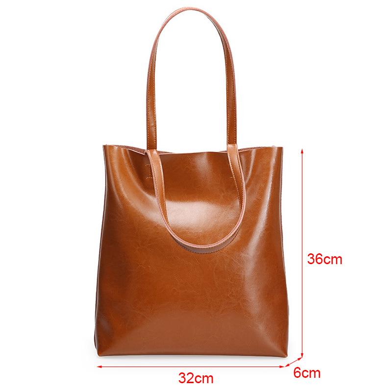 DIENQI Real Genuine Leather Women Shoulder Bags Large Female Office Retro Bag Ladies Hand Big Bags for women Sale