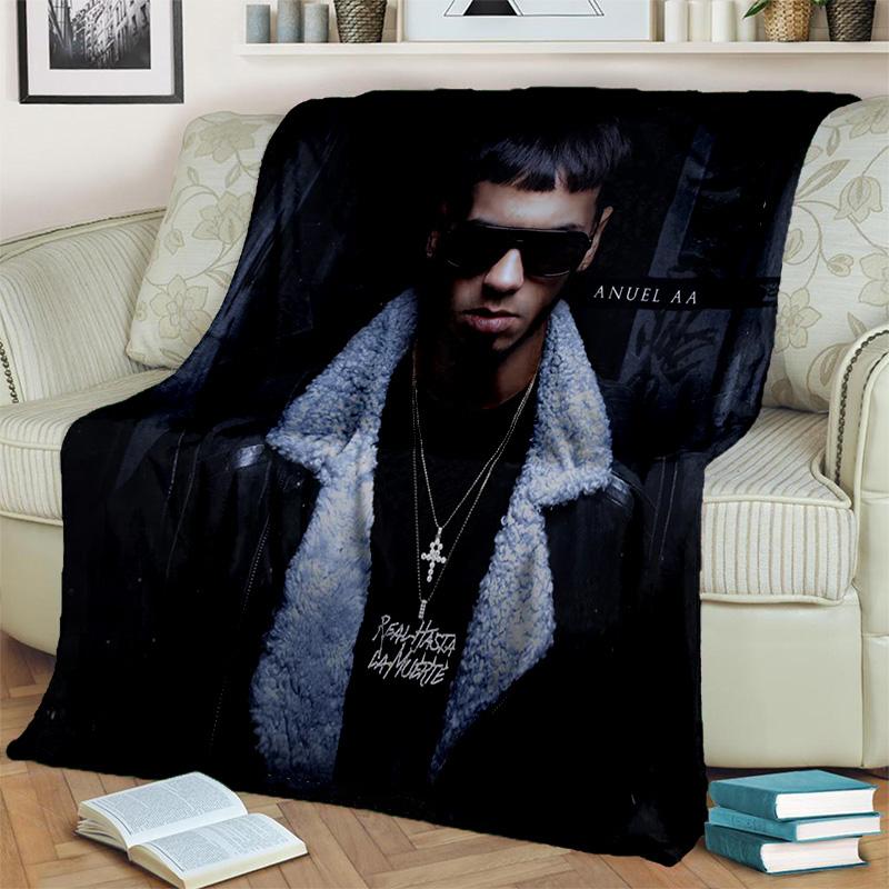Бесплатное одеяло Anuel AA, рэпер, хип-хоп певец, мягкое одеяло для дома, спальни, кровати, дивана, пикника, путешествия, офиса, одеяло, детское одеяло