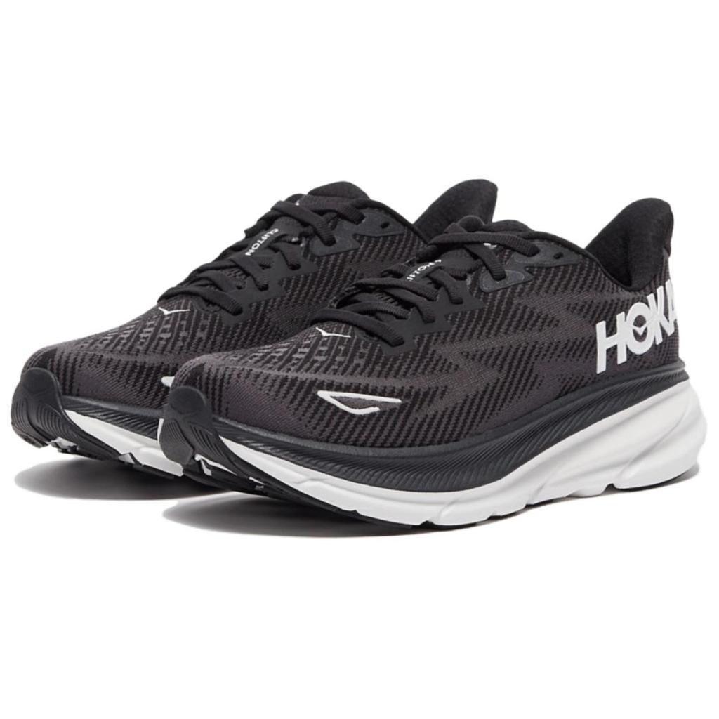 HOKA One One Clifton 9 Черно-белый Женские 1127896-BWHT