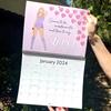 Eras Tour Calendar Hand-drawing Singer 12 Month Jan To Dec 2024 Twin-wire Binding Thick Paper Monthly Planner Calendar Home Office Decoration