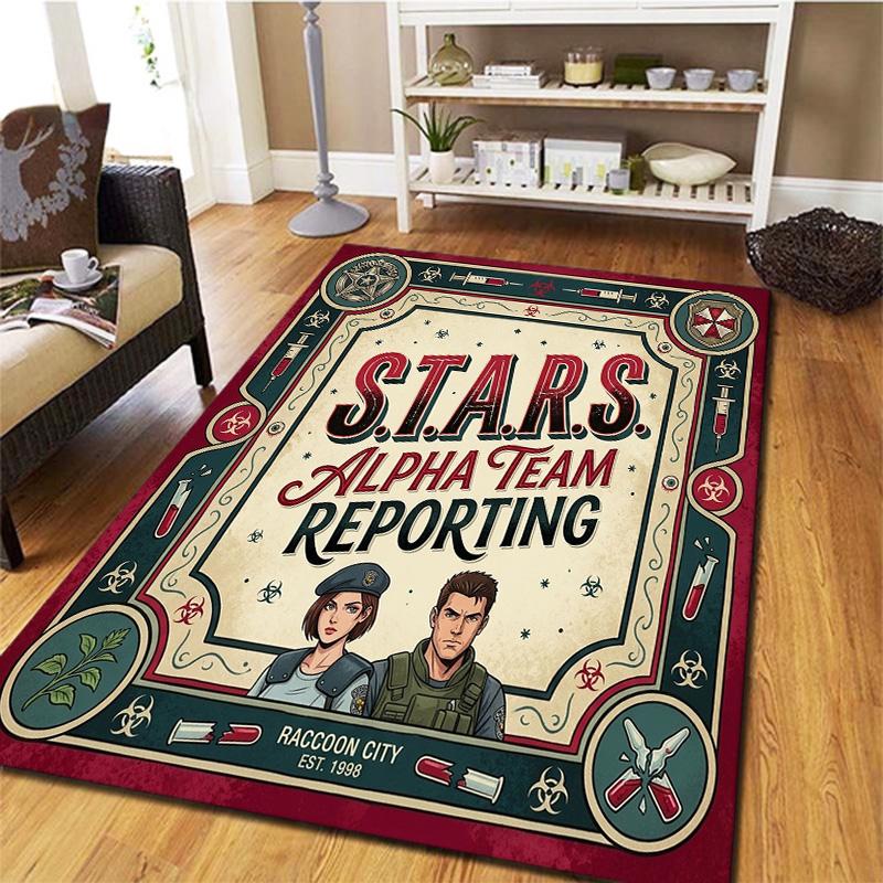 Resident Evil Carpet Rug For Living Room Bedroom Home Sofa Decoration Kids Play Nonslip Floor Mat