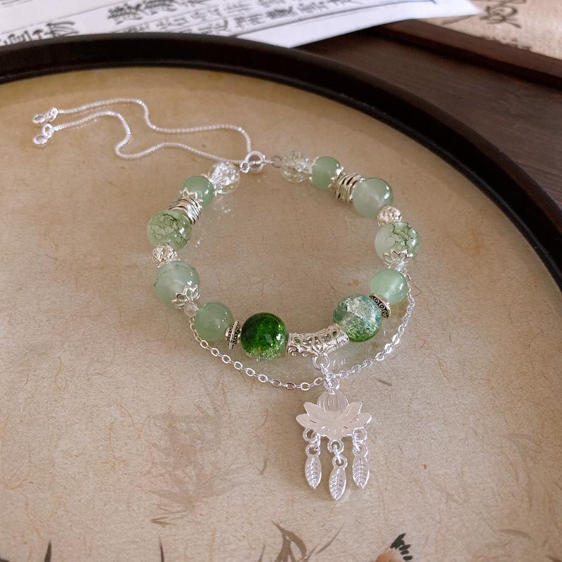 Женский роскошный браслет из натурального камня с бусинами, лидер продаж 2024 года - этнический китайский стиль