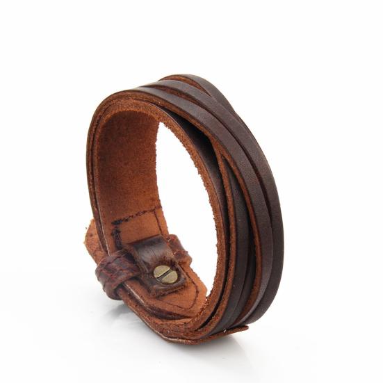 Браслет Многослойный индивидуальный плетеный браслет из искусственной кожи в стиле панк для повседневной жизни