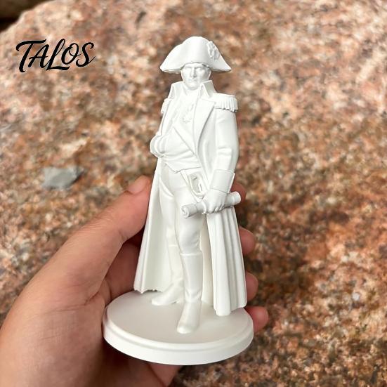3D-печатная статуэтка Наполеона Talos в военном мундире, с тюрбаном и свитком, Винтажный исторический настольный декор, Матовая белая скульптура для книжной полки