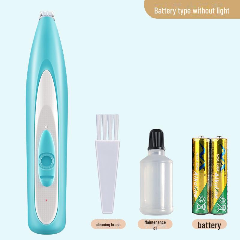 Модернизированная водонепроницаемая светодиодная машинка для стрижки домашних животных для кошек и собак — широкое лезвие для морды, ушей, глаз и подошв