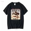 45-е место Мужская футболка Rodeo Revival RMFA24T70 BURG винтажная стираная Унисекс модная Стильная Повседневная Дышащая Удобная