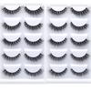 AMSNCN NEW 5Pair 100% Real 3D Mink Lashes Soft Natural False Eyelashes Makeup Long Eye Lashes Eyelash Extension CiliosH13mini