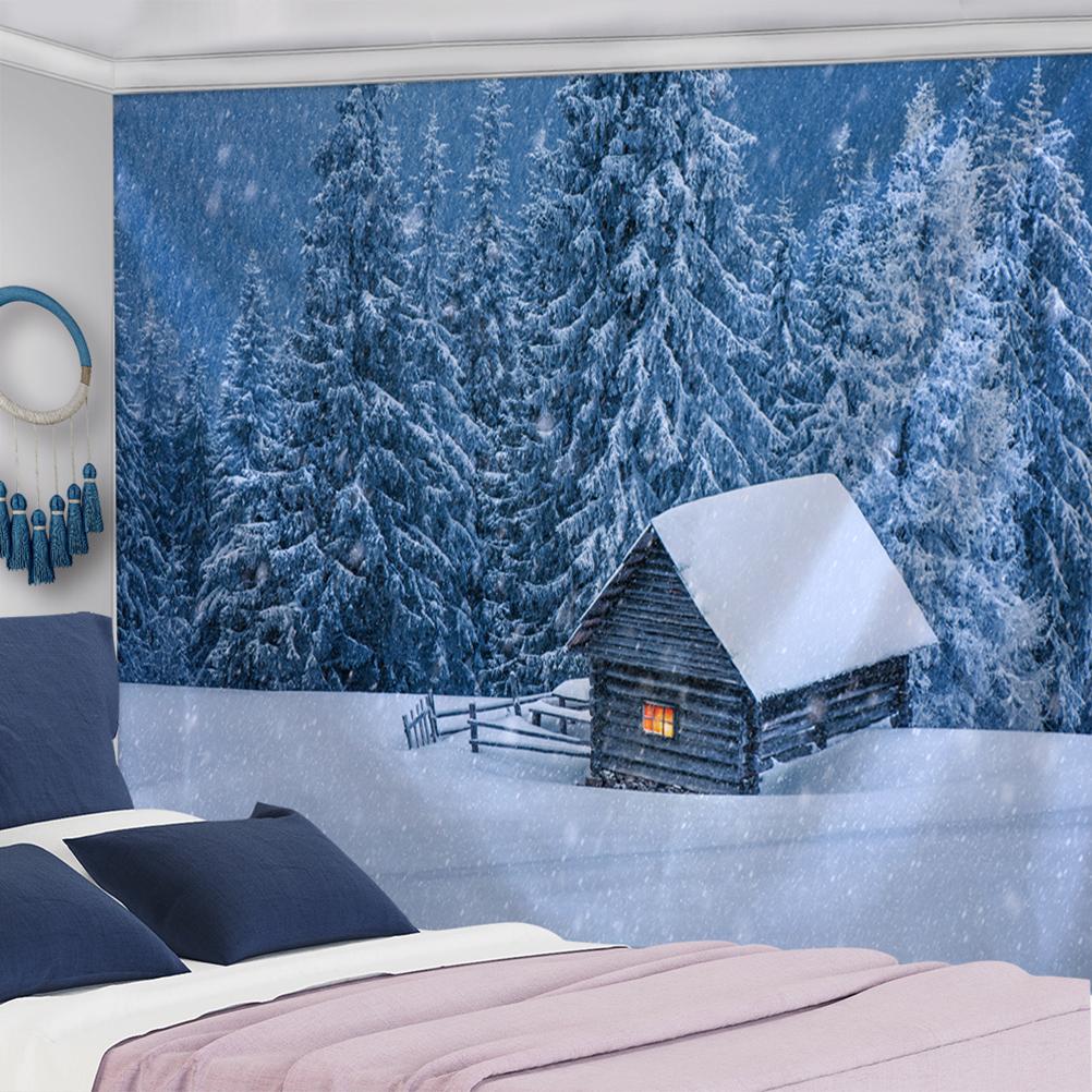 Украшение дома Рождественская серия Happy Christmas Печать Poly Poly Petrapeteta Настенный пейзажный фон Ткань Tapiz