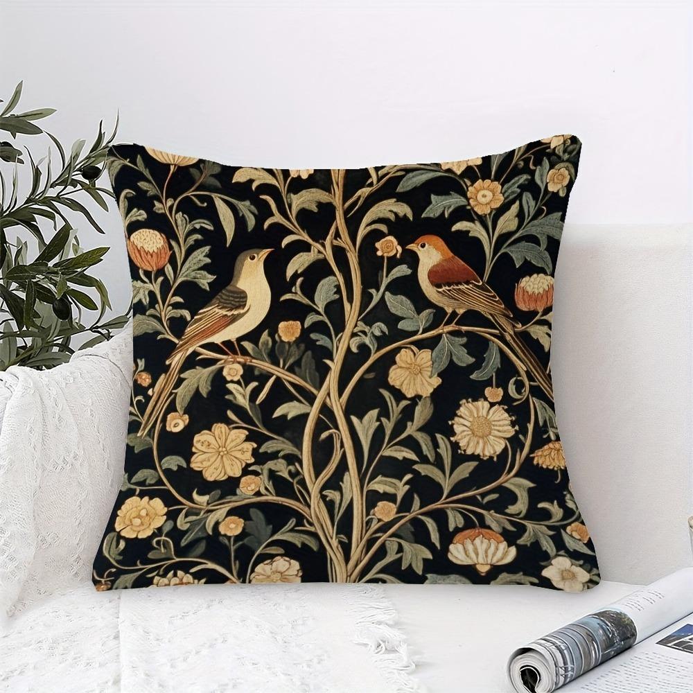 1 Наволочка в стиле Уильяма Морриса с природным рисунком