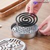 Portable Stainless Steel Mosquito Coil Box with Cover - Outdoor Mosquito Repellent Tray