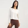 Autumn and Winter Nude Light Yoga Clothes Long Sleeve Short Round Neck Fitness Clothes Outdoor Leisure Loose Sports Tops