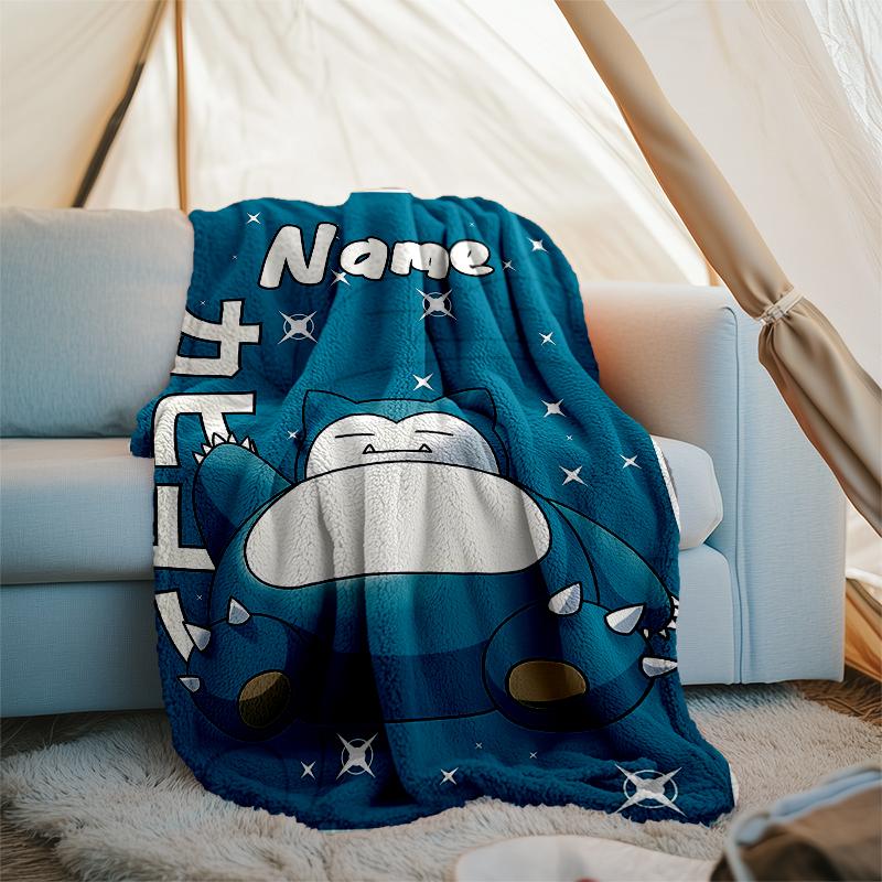 Personalized Custom Name Blanket - Pokémon Print Design,Blanket for Sofa,Bed,Travel,Camping - Soft and Warm, Great Gift