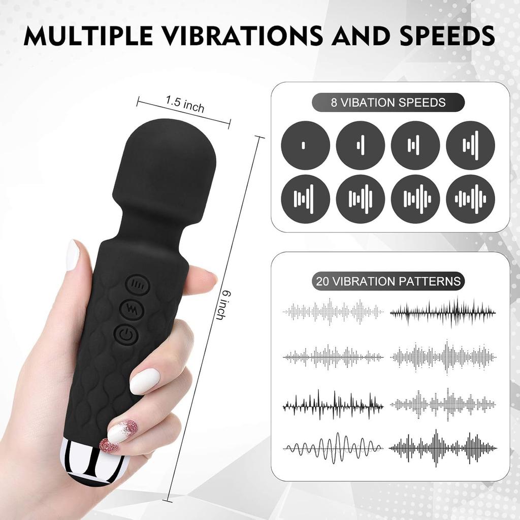 Electric vibrator,Adult sex toy stick,Sex vibrator,8 Speed settings and 20 Mode,Waterproof | Clit Vibrator, Vibrators Massager,G Spot Dildo,Sex