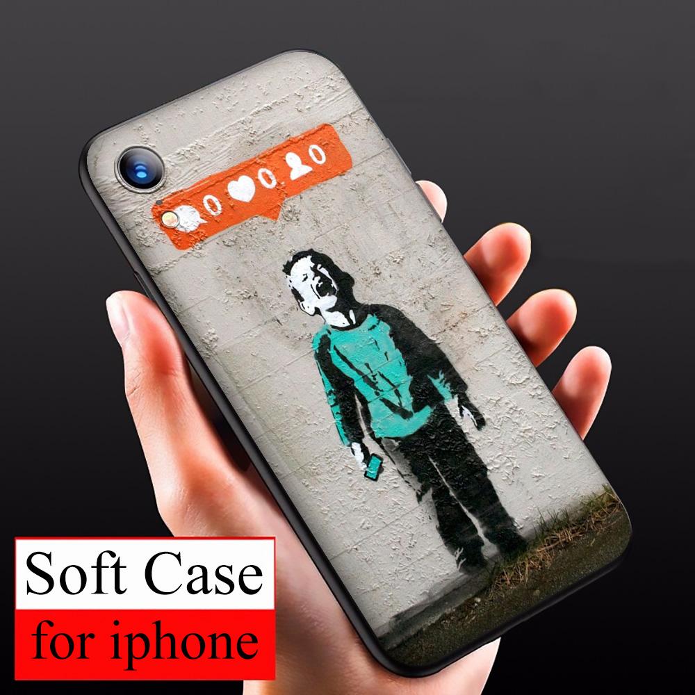 Чехол T176 Street Art Banksy Graffiti для iPhone 13 12 Mini 11 Pro XS Max XR X 8 7 6 6S Plus 5 5S SE 2020