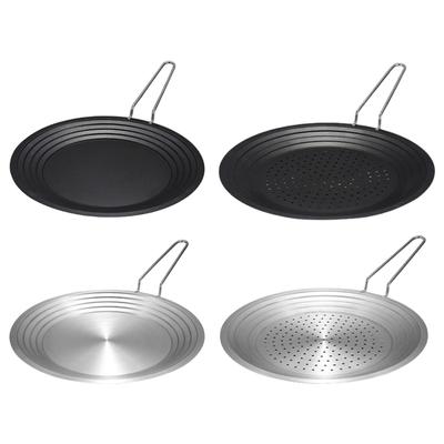 Круглая сковорода-гриль Сковорода-гриль Многоцелевая длинная ручка Портативная для приготовления пищи Домашнего хозяйства На Открытом Воздухе Кемпинга Жарки Морепродуктов