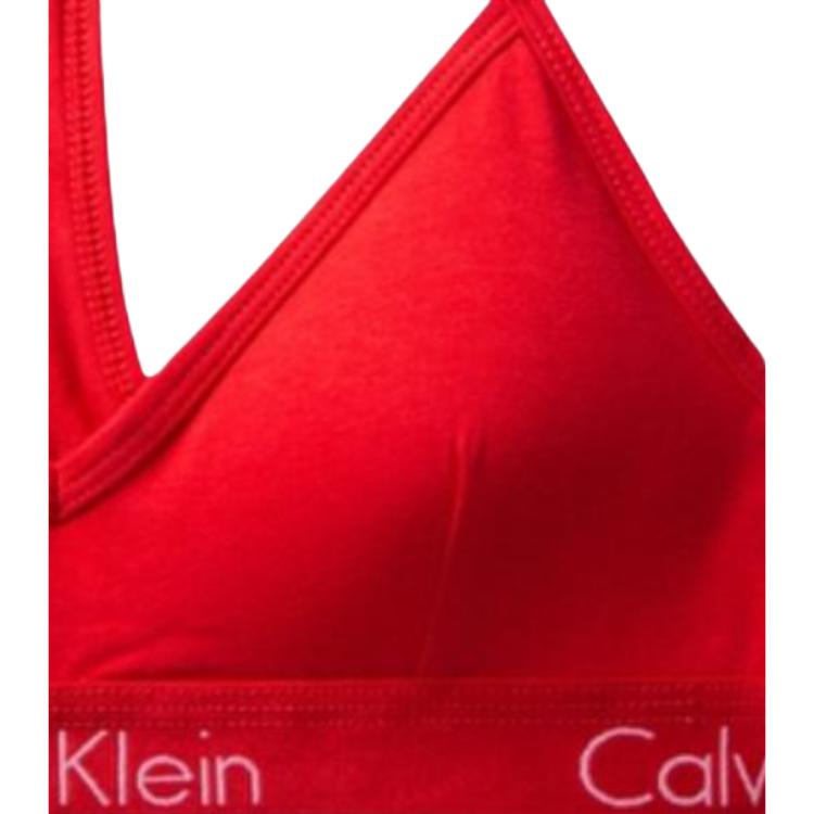 Calvin Klein Удобный беспроводной съемный бюстгальтер с тонкими бретельками, женское нижнее белье гранатово-красного цвета QP1668O-XCN