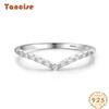 Tancise Classic стерлингового серебра 925 пробы кольцо с цирконом женские ювелирные изделия свадебное обещание вечерние подарок