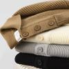 Fall Winter Men Sweater Button Turn-down Collar Long Sleeves Top Retro Knitted Thick Warm Pure Color Pullover Stretchy Daily Wear Knitwear