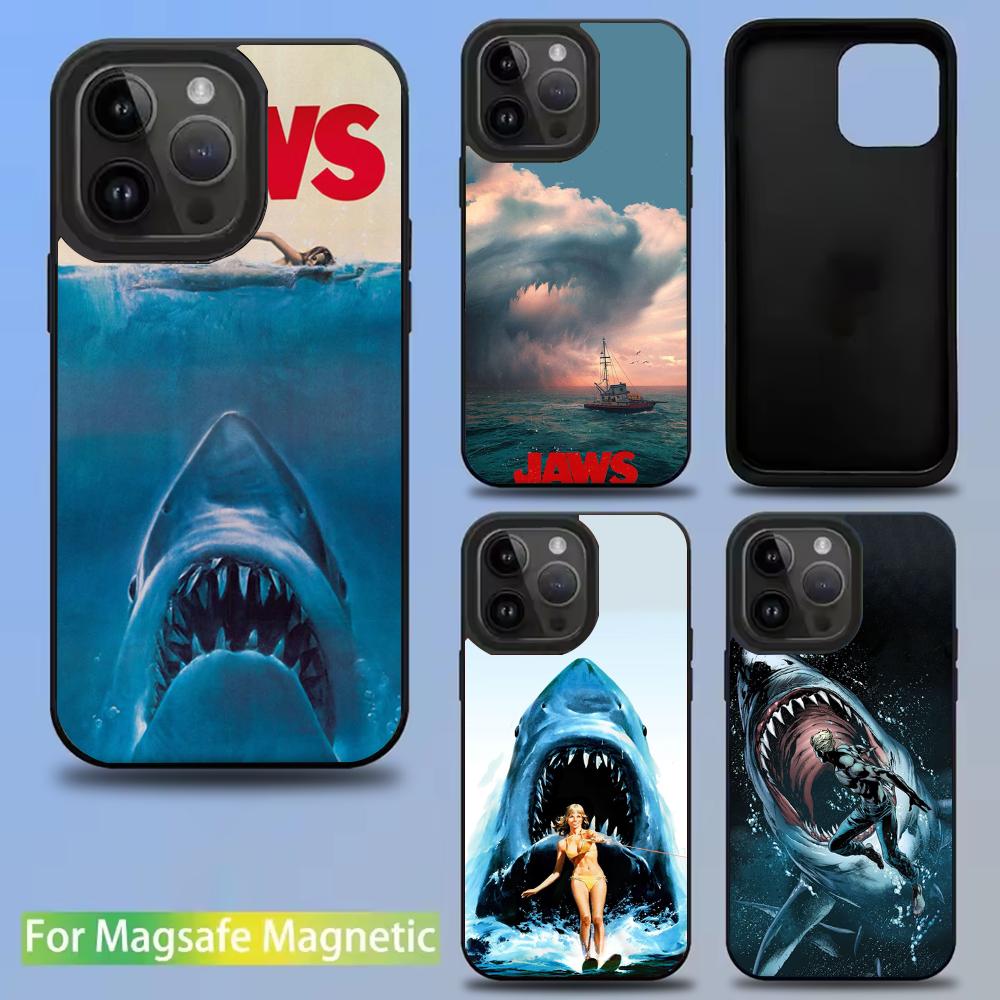 Jaws Movie Phone Case For IPhone 16 15 14 13 12 11 Pro Mini Max Soft Magnetic Cover