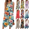 Women's Casual Dress For Summer Tank Dress Loose Beach Dress With Pockets Flare Midi Sundress