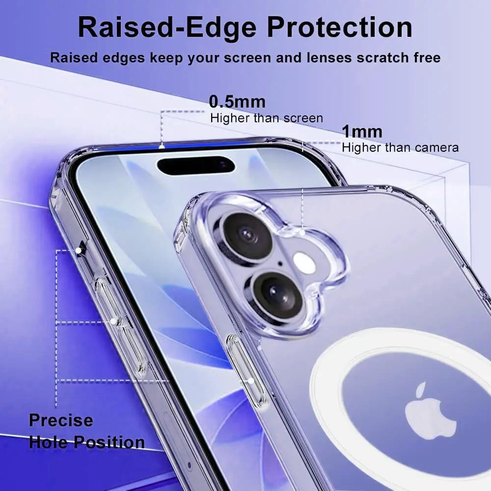 Магнитный Чехол для Беспроводной Зарядки MagSafe Для iPhone 17 Air 17 Pro 17 Pro Max Гибридный Жесткий Чехол Мягкая Оболочка