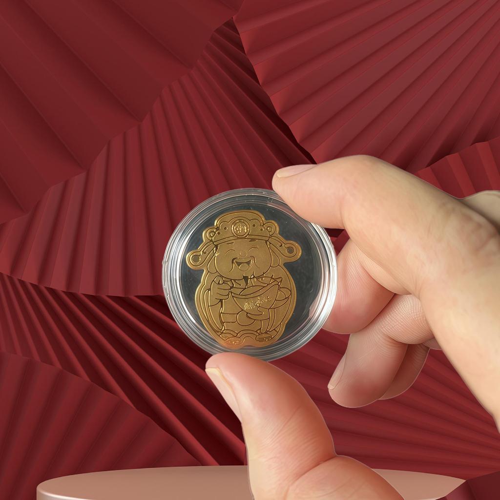 2mg Gold-Plated Smooth Sailing Mobile Phone Wealth Sticker - Adhesive Gold Lucky Charm