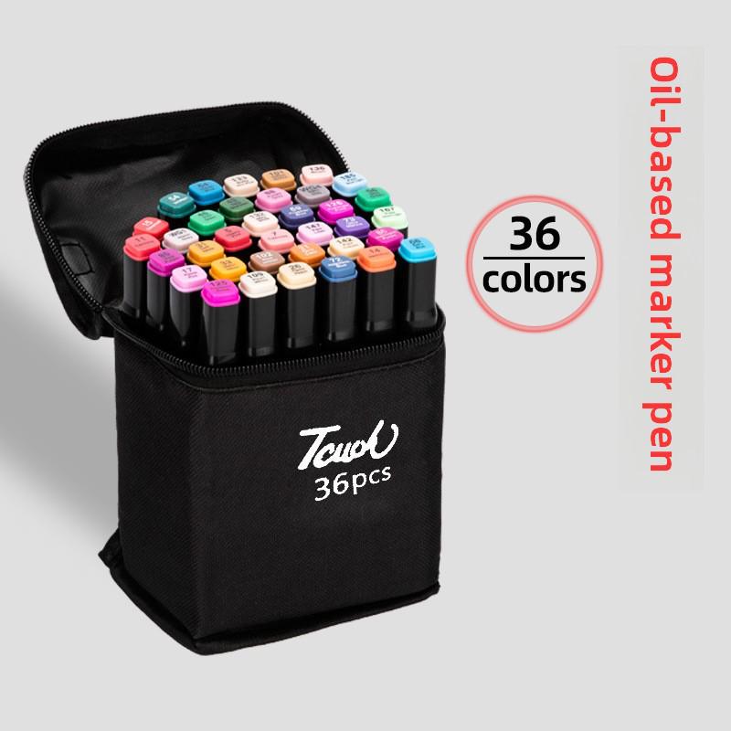 Набор из 48 спиртовых маркеров с двумя наконечниками для студентов и анимационного дизайна