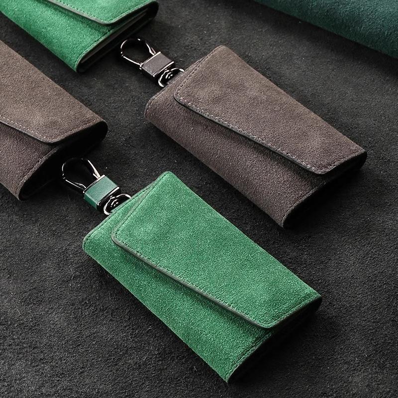 Новый кожаный брелок для ключей Мужской Женский Держатель для ключей Органайзер Чехол Большой вместимости Кошелек для ключей от машины Ключница Мини сумка для карт