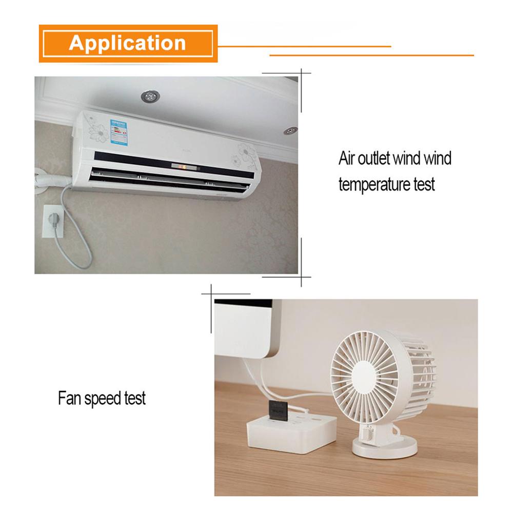 Цифровой анемометр, измеритель скорости ветра-10 ~ 45C, тестер температуры Anemometro с ЖК-дисплеем с подсветкой