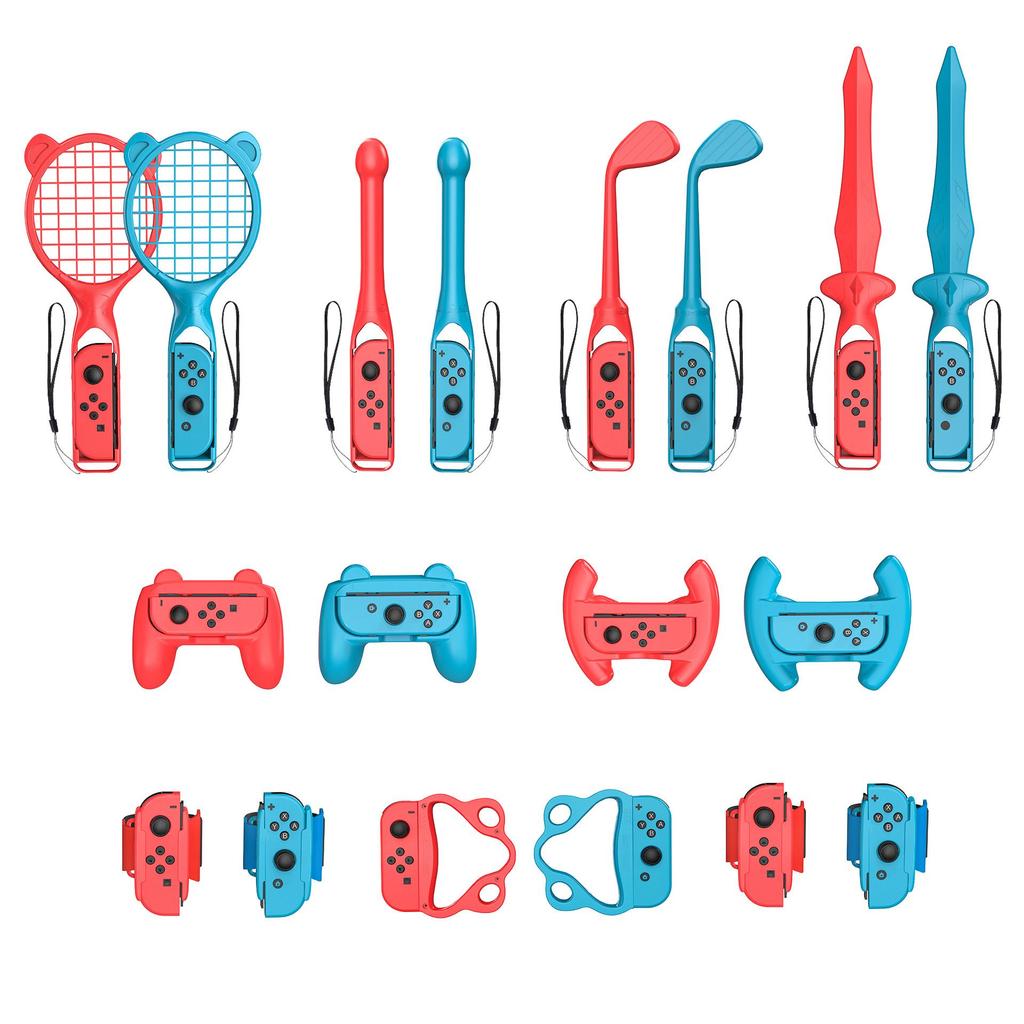 Switch 2 Sports Game Controller Set: Fencing, Tennis Racket & Racing Wheel