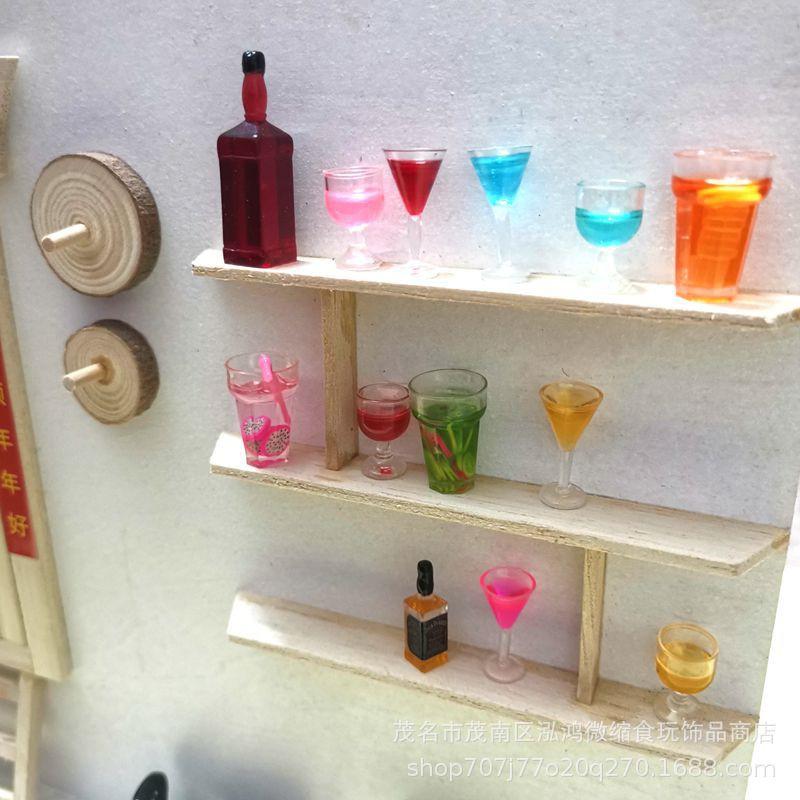 Dollhouse Miniature Entrance Hall Decor Set 1:20 Scale Wooden Accessories DIY Doll House Model Building