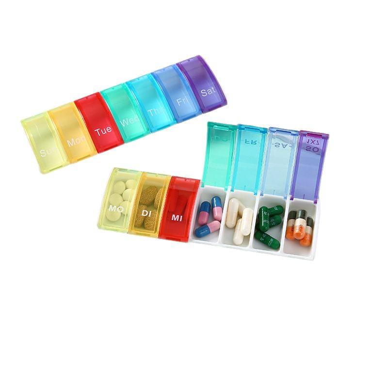 Портативный еженедельный органайзер для таблеток на 7 отделений для БАДов и таблеток