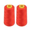 2PCS Serger Thread High Strength Sturdy Durable Polyester Red Sewing Thread for Daily Quilting