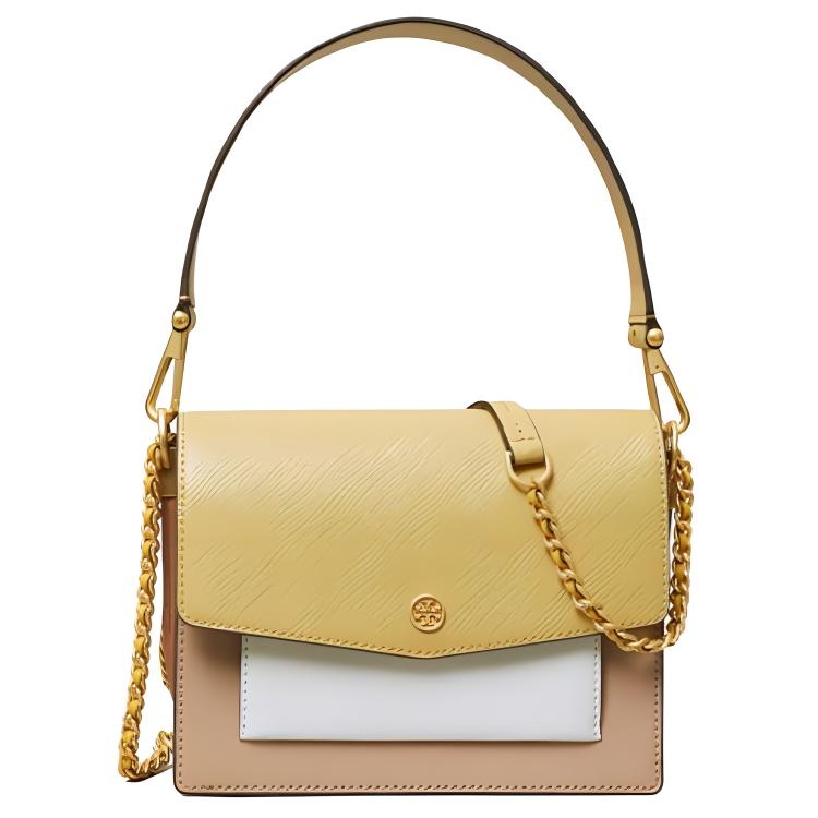 Tory Burch Robinson Модная Сумка на Плечо Кросс-боди из Кожи с Блоками Цвета, Аккордеон 83917-261