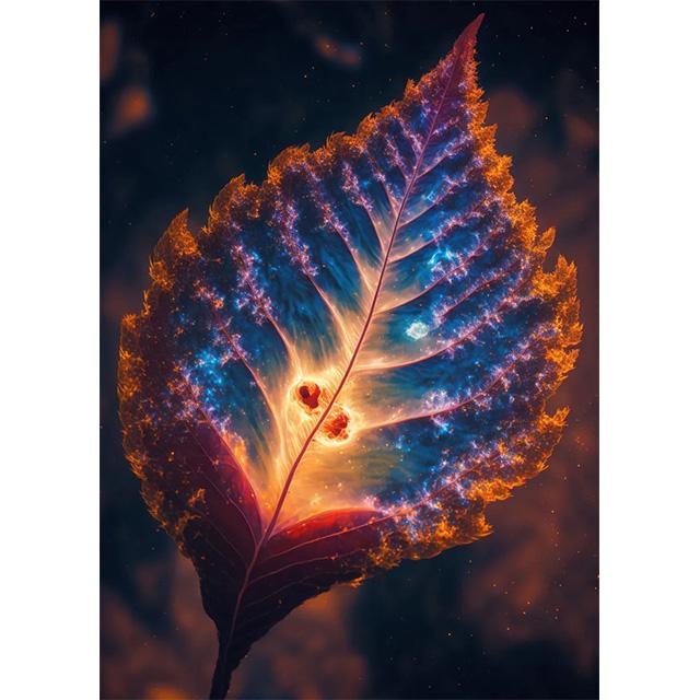 Фэнтези Растения Галактический Сад Листья Принты Постер Холст Картина Современное Настенное Искусство Картинки Для Гостиной Спальни Домашний Декор