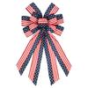 Bows Patriotic US Flag Patterns Stars Stripes Red White Blue Decor 4pcs Independence Day Decorative Bow
