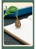 Green Qinan Agarwood Freeform Pendant with 925 Silver Sutra (No Oil Injection)