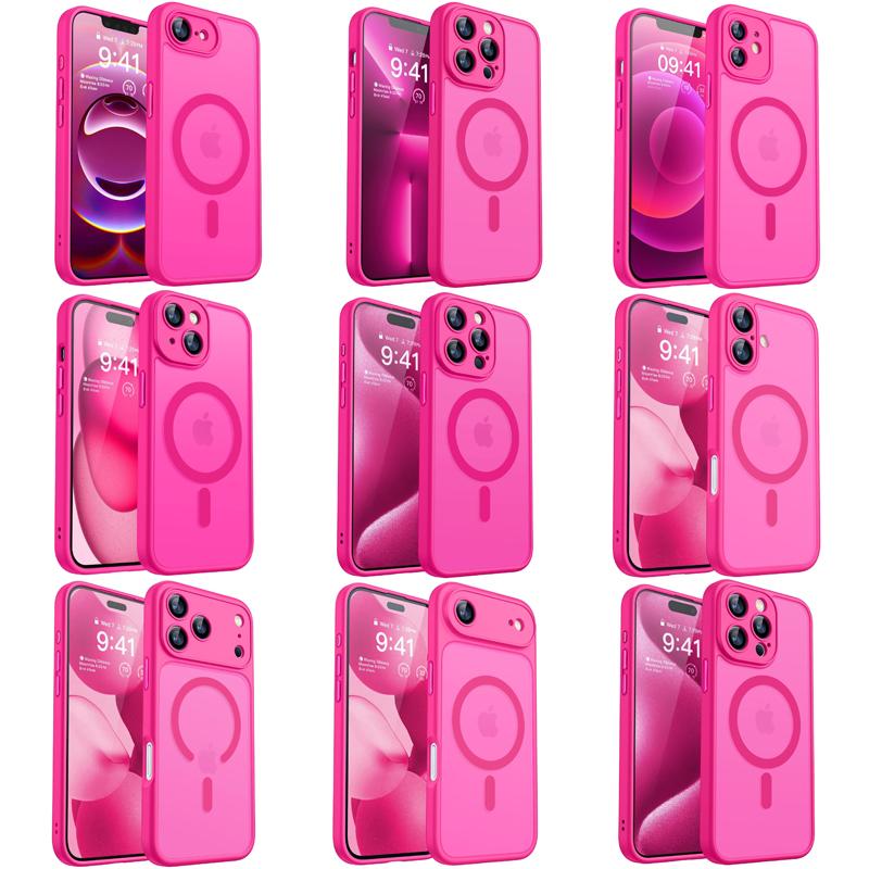 Luxury Matte Hard Case For iPhone 17E 16E 17 16 15 14 13 12 11 Pro Max IPhone17E IPhone16E for Magsafe Charge Translucent Cover