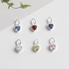 Love Pendant: S925 Sterling Silver Heart-Shaped Jewelry with Colored Zircon, DIY Handmade Bracelet or Necklace.