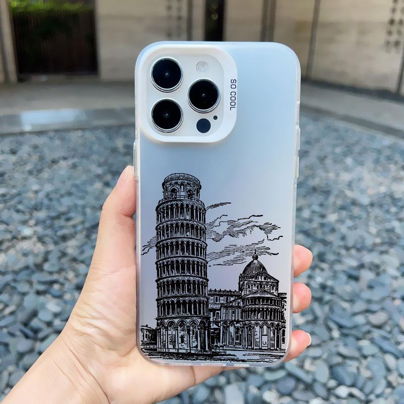 Всемирно известный исторический landmark здание Чехол для телефона для iphone 15 14 Plus Pro MAX 11 12 13 Mini Pro Max Ударопрочные Лазерные Чехлы